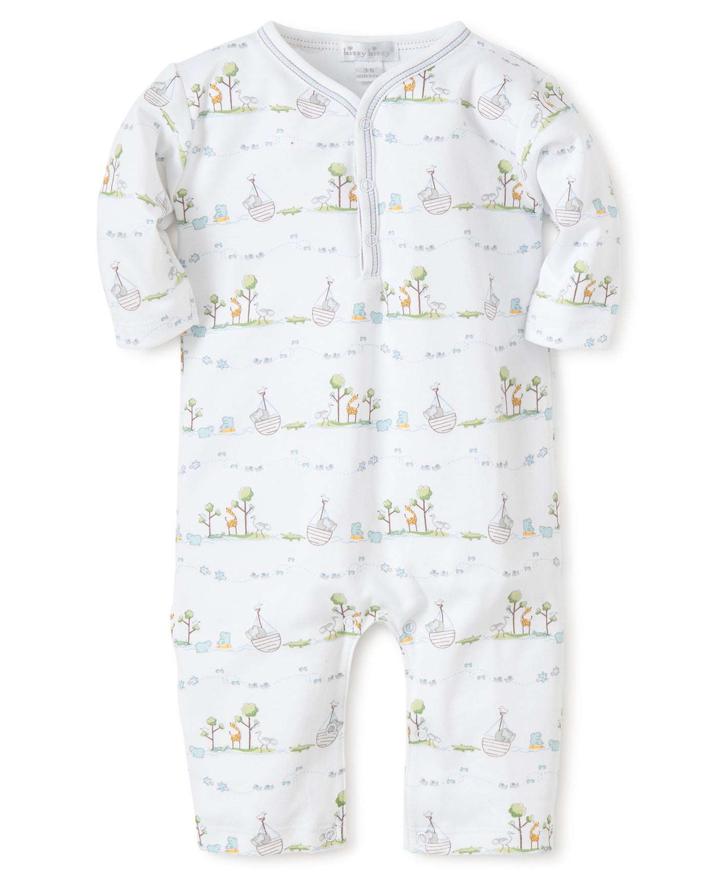Noah's Blue Print Playsuit Kissy Kissy - Persnickety Shop