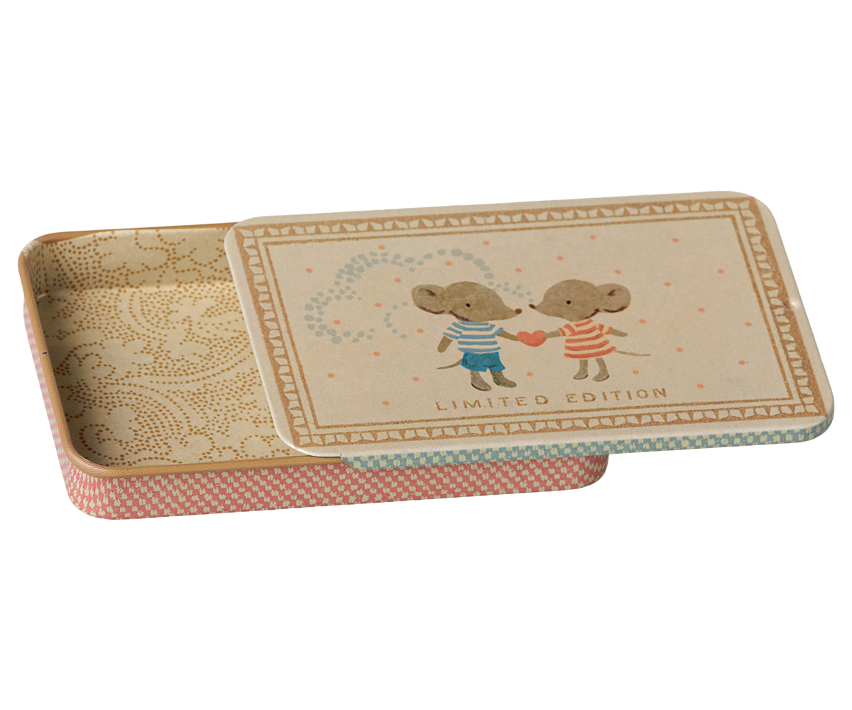 Maileg Metal box w. sliding lid - Mice