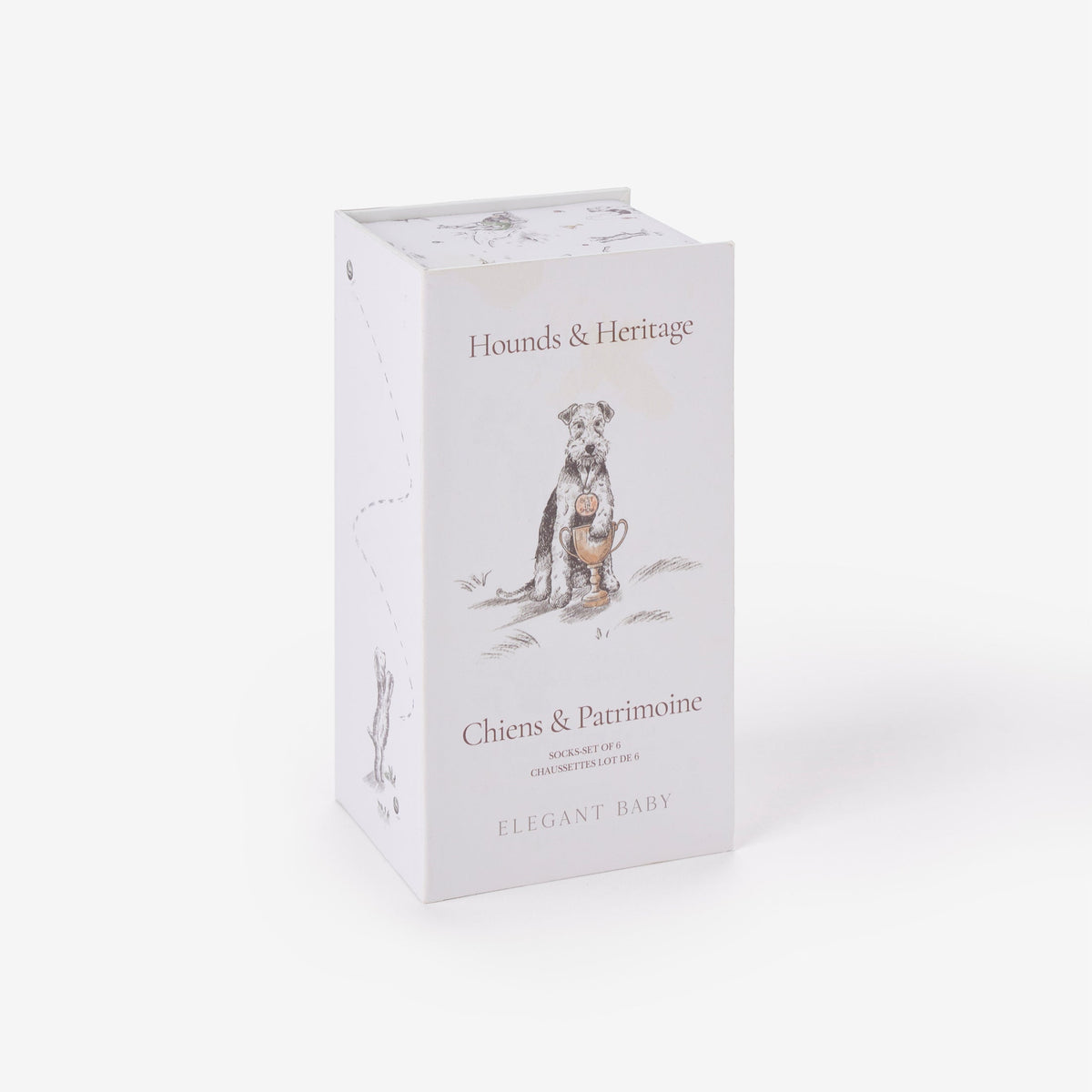 Elegant Baby- HOUNDS & HERITAGE NON SLIP BABY SOCKS 6 PK