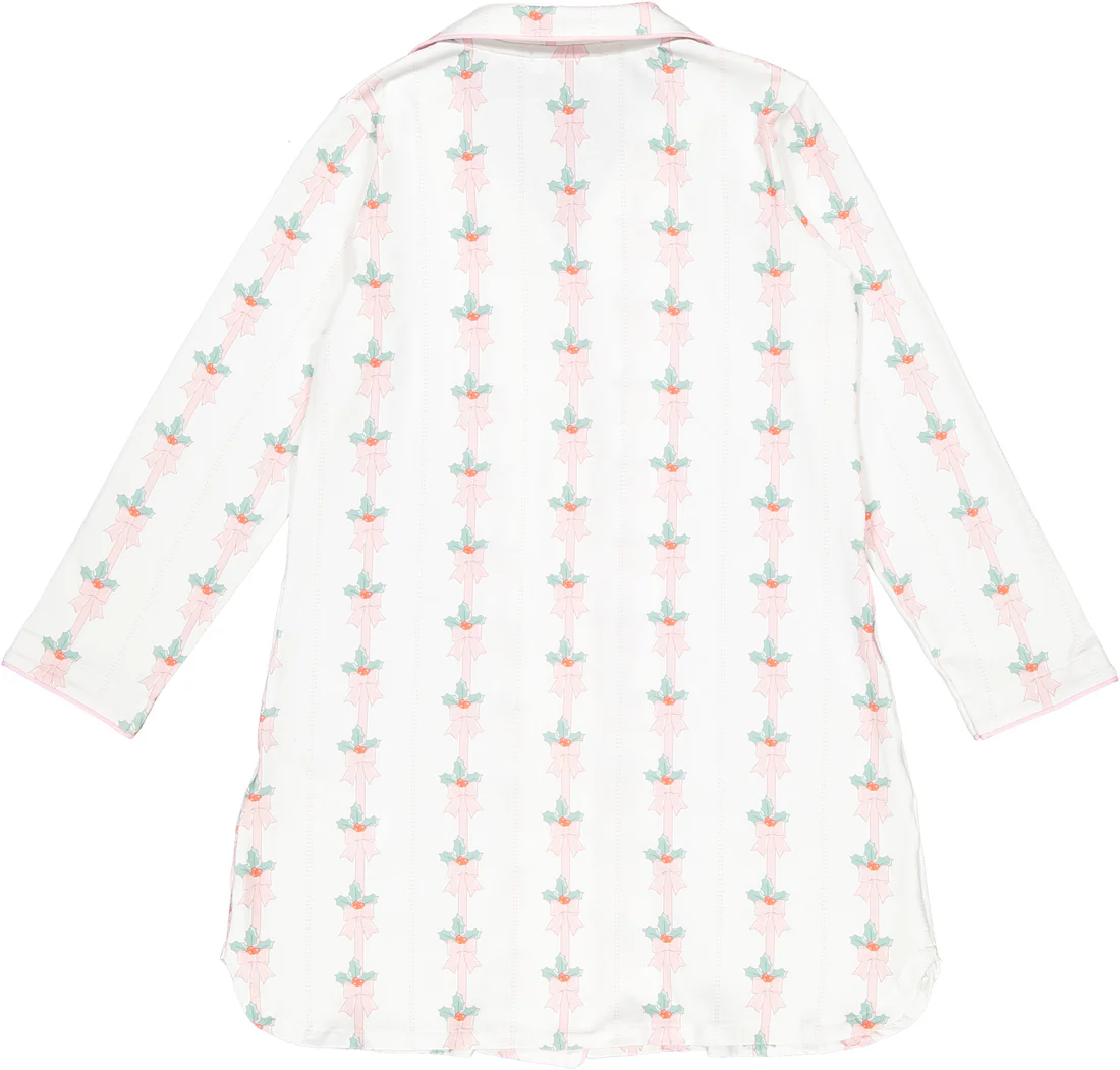 Sal & Pimenta Pink Mistletoe Mom Nightgown - Persnickety Shop