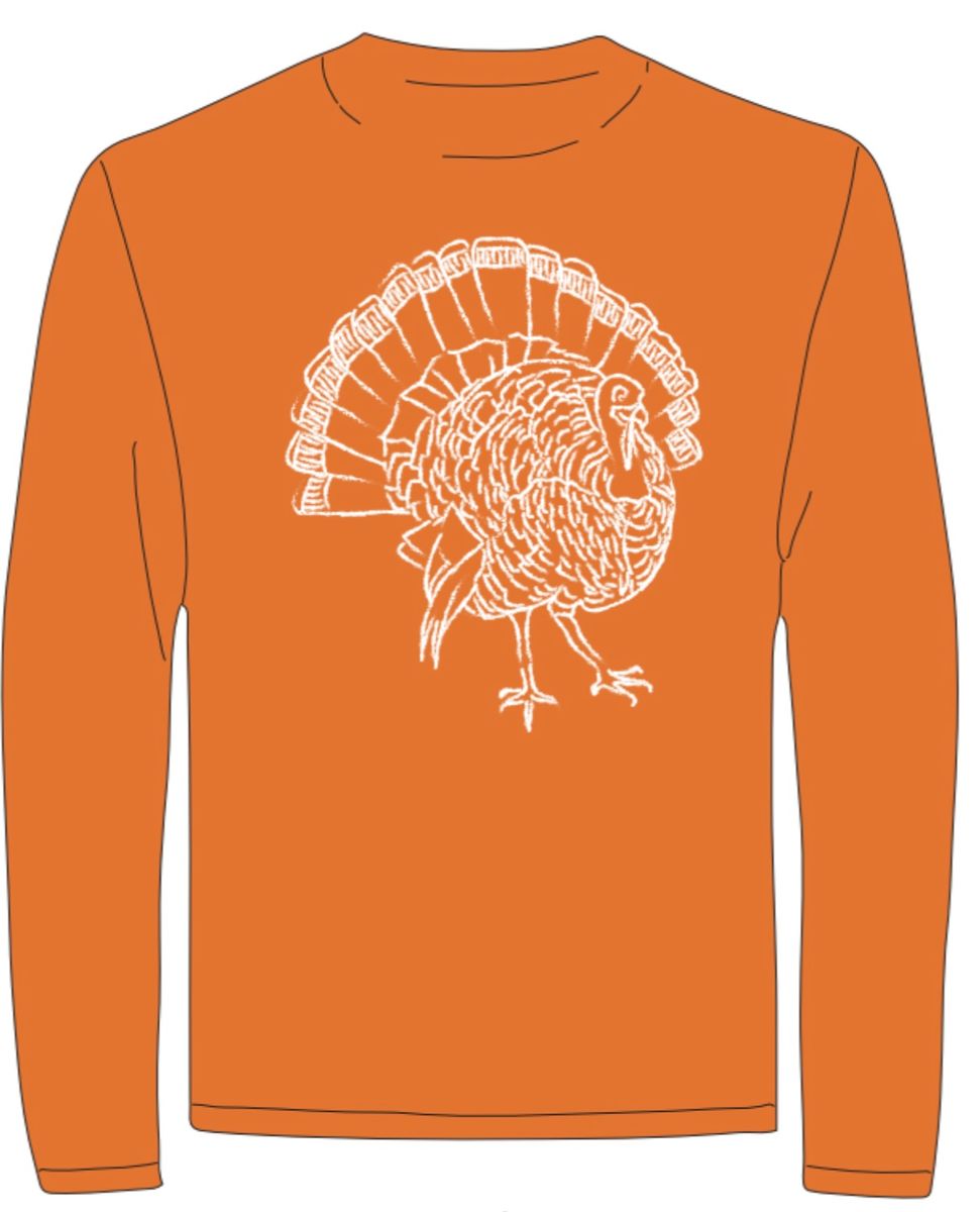Mustard & Ketchup Kids *Pre-Order* Long-Sleeve Burnt Orange Turkey T-Shir