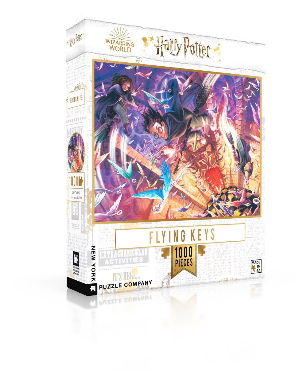 HARRY POTTER Flying Keys 1000 Piece Jigsaw Puzzle - Persnickety Shop