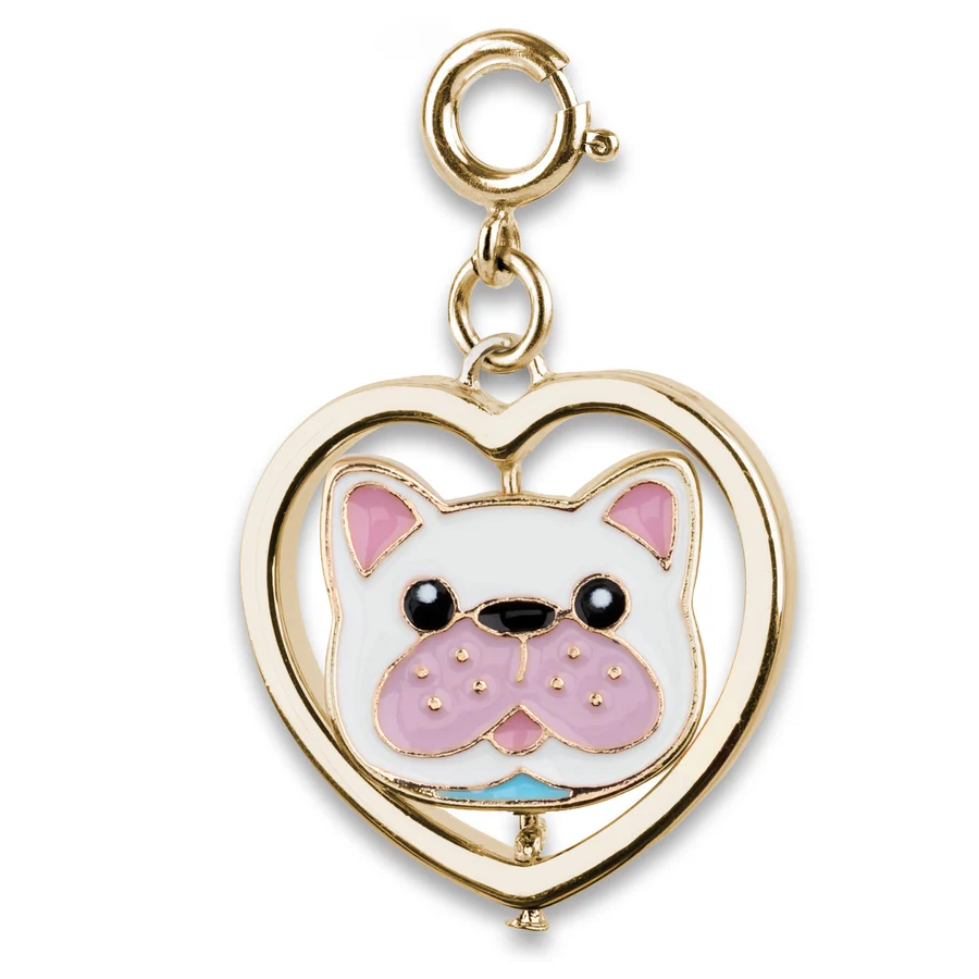 Charm It! Gold Cat & Dog Spinner Charm