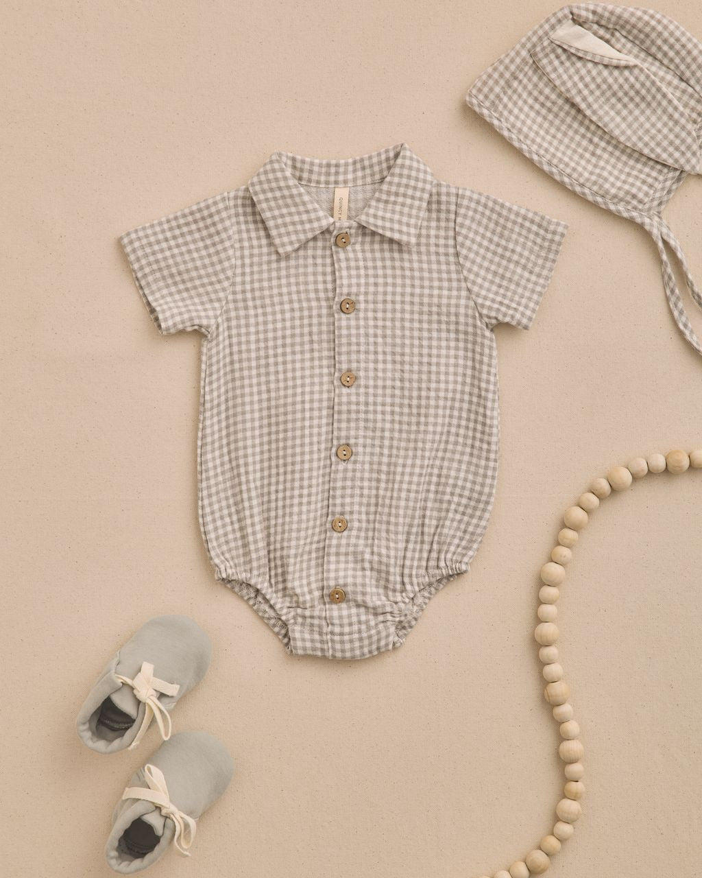 Matteo Romper || Sage Gingham - Persnickety Shop