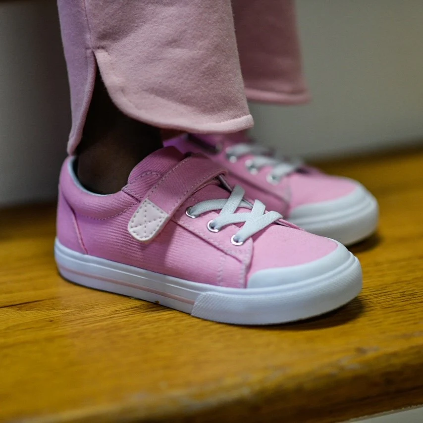 Footmates Jordan Velcro Sneaker- BUBBLEGUM - Persnickety Shop