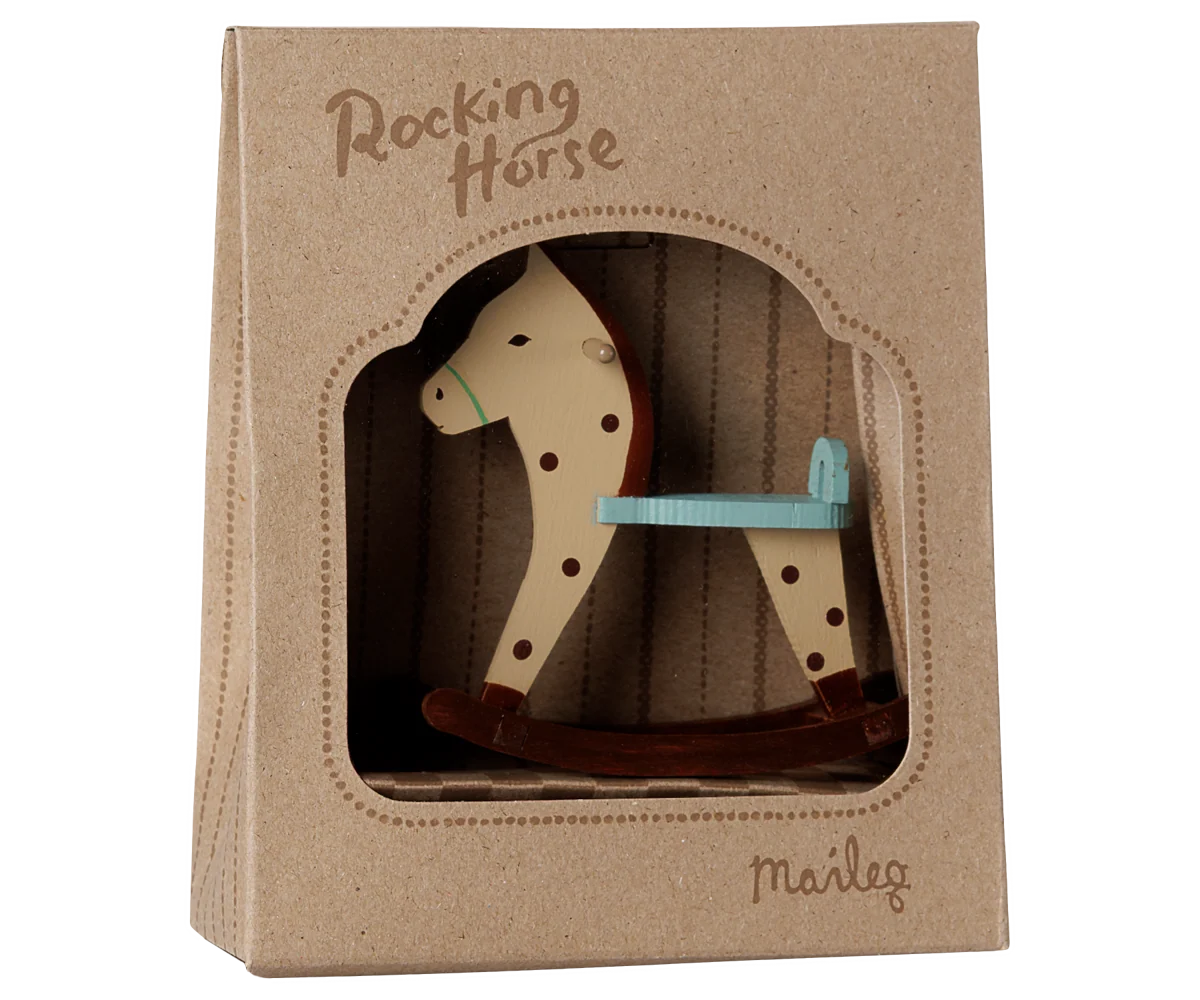 Maileg NEW Rocking horse, Mouse - Spotted