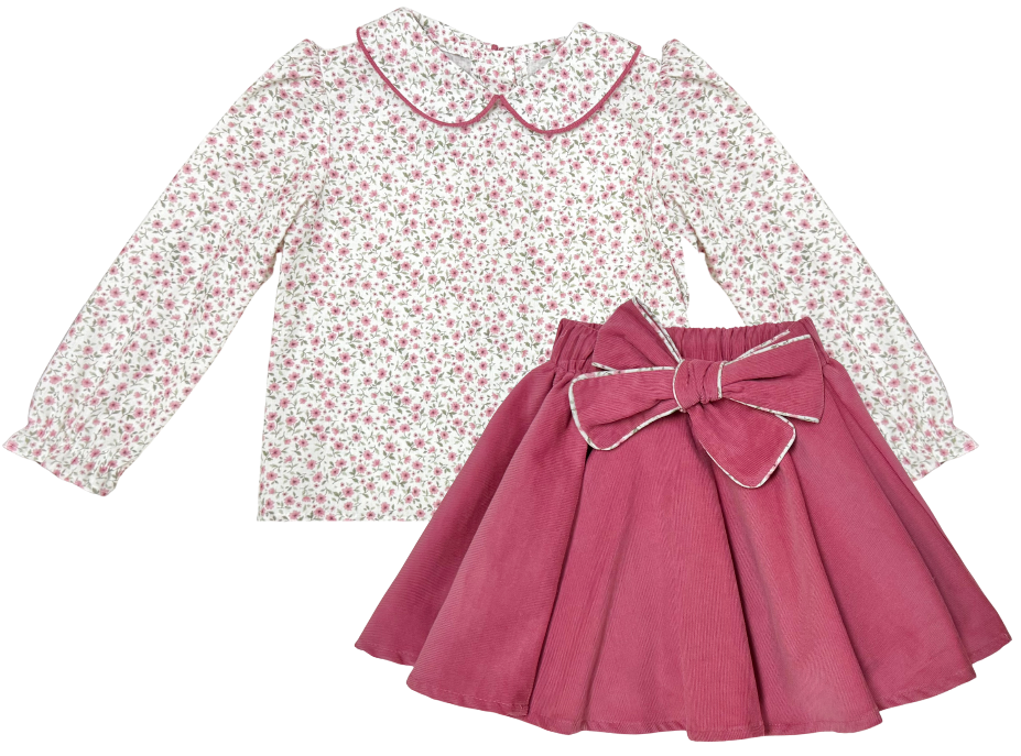 ZUCCINI TINY ROSES LAURIE SKIRT SET
