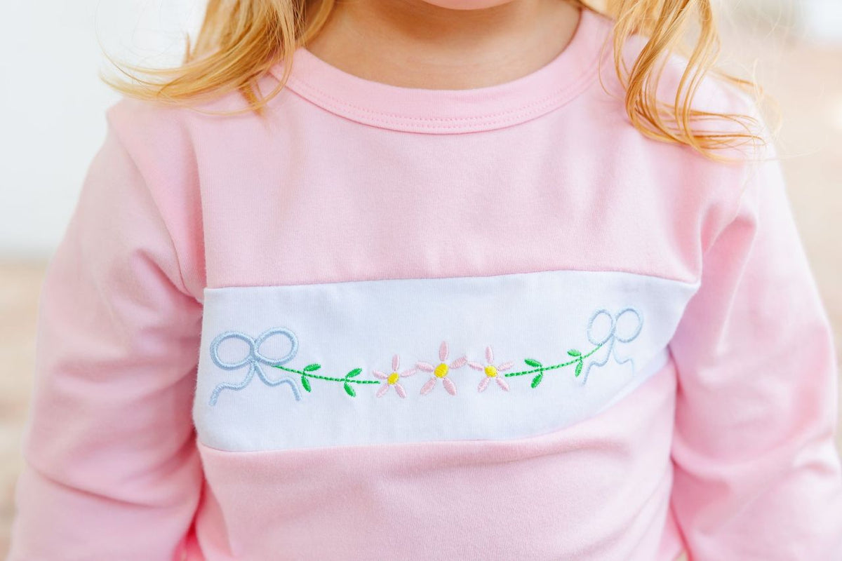 Trotter Street Kids Girl Flower Jogger Set
