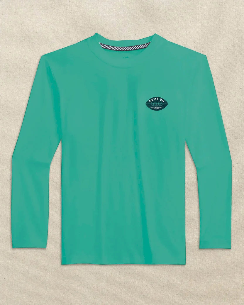 Southern Tide Kids Helmet Long Sleeve T-Shirt Persian Green