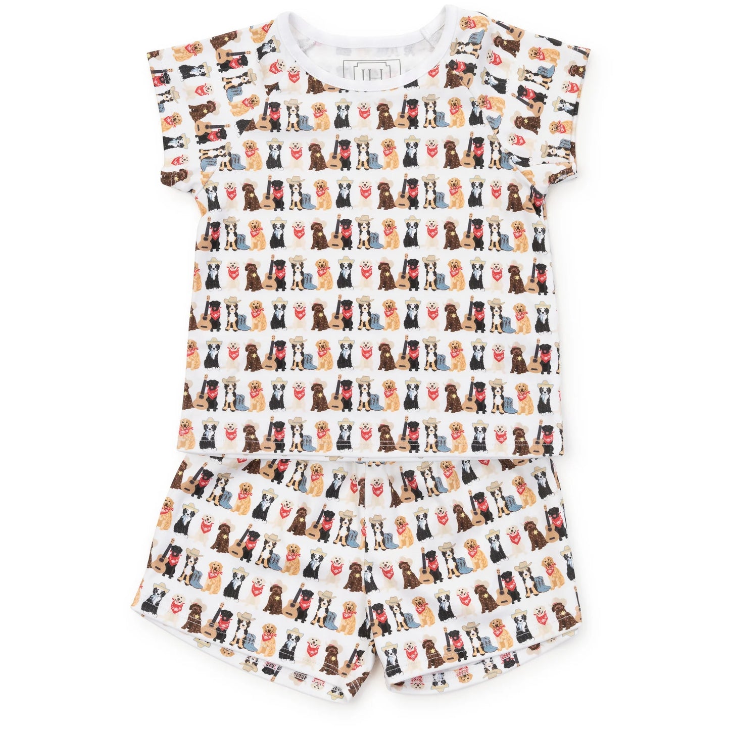 Lila and Hayes Emery Girls' Short Set - Western Pups