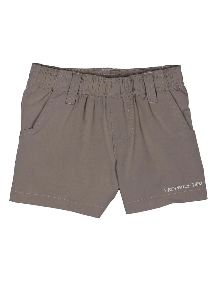 Properly Tied Boys Pintail Short Chrome Grey
