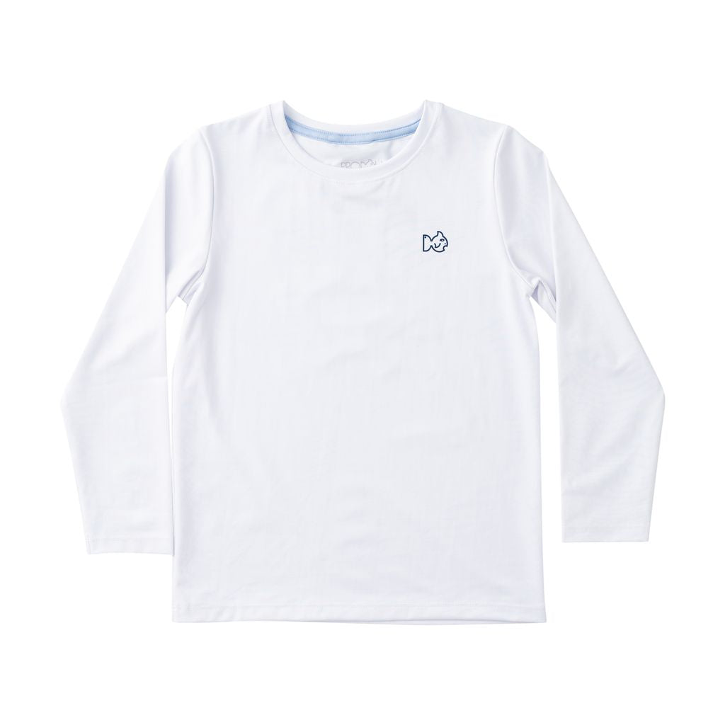 PRE ORDER PRODOH Boys' Reef Rashguard Shirt Bright White - Persnickety Shop