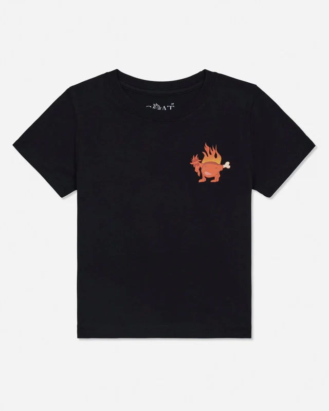 Goat Kids' Hot Wings T-Shirt Black