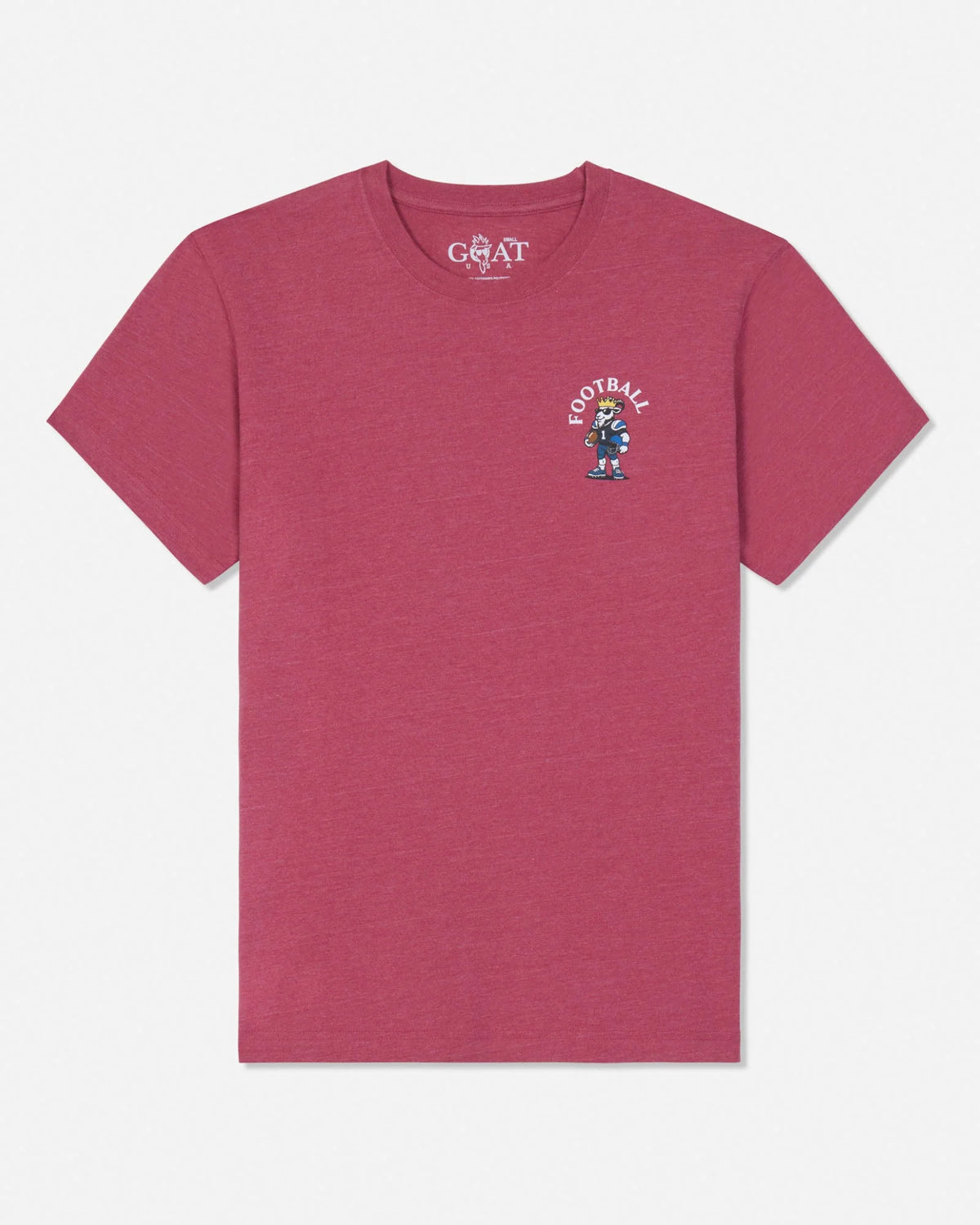 Goat Kids' Most Valuable GOAT Football T-Shirt Cardinal Heather