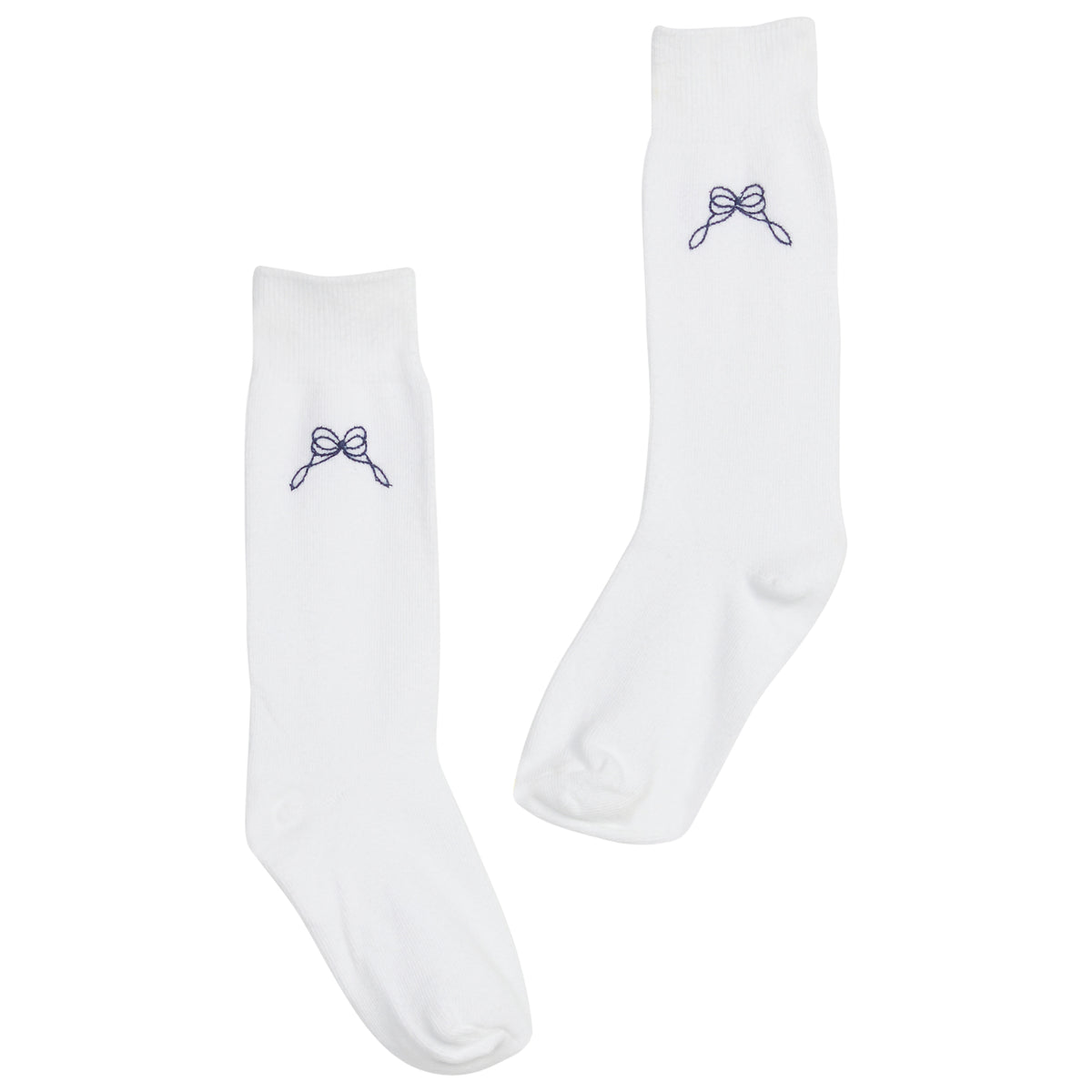 Little English Knee Highs - Navy Bow