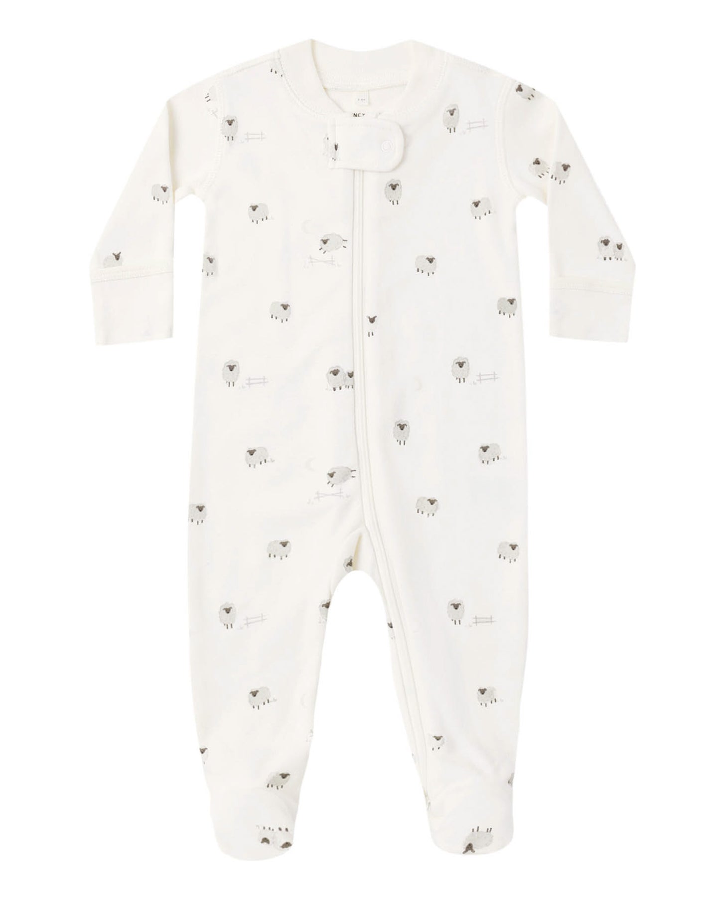 RYLEE + CRU ZIP LONG SLEEVE SLEEPER FOOTIE SHEEP