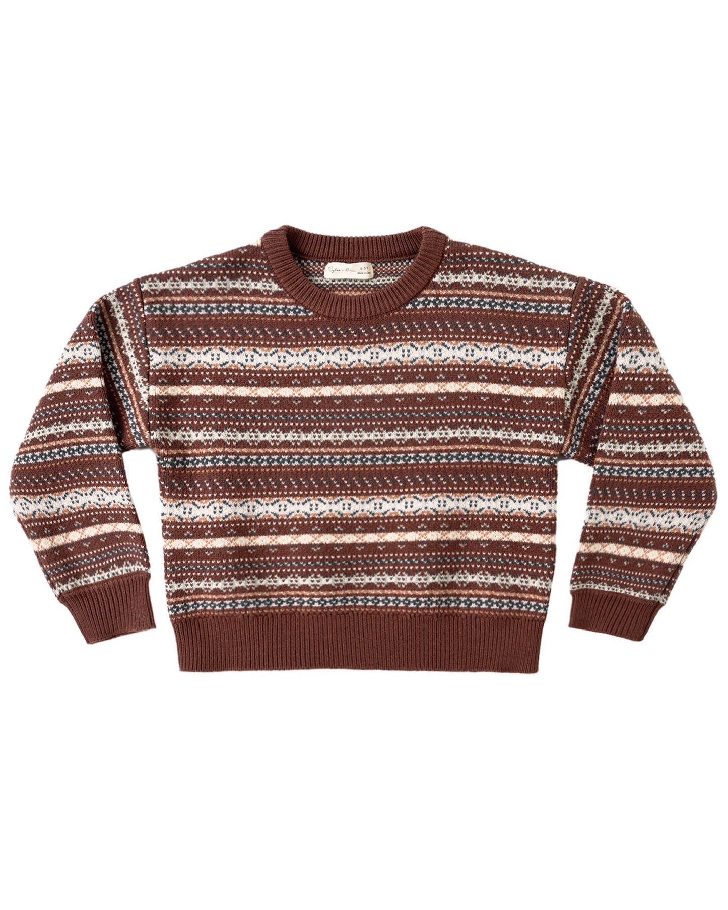 RYLEE + CRU ASPEN SWEATER MULBERRY MULTI-STRIPE