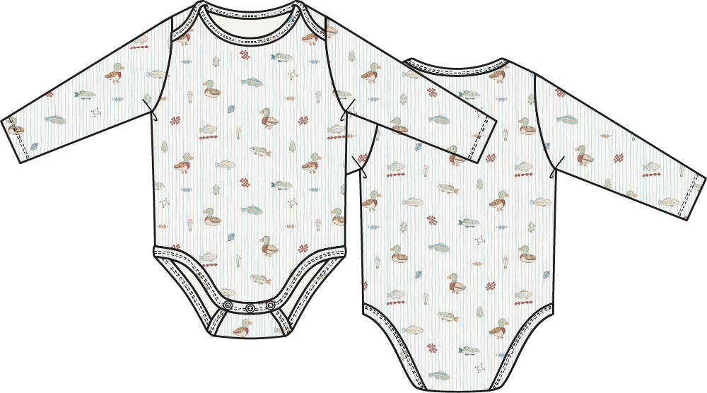 PREORDER Angel Dear Lake Cuties - Long Sleeve Bodysuit