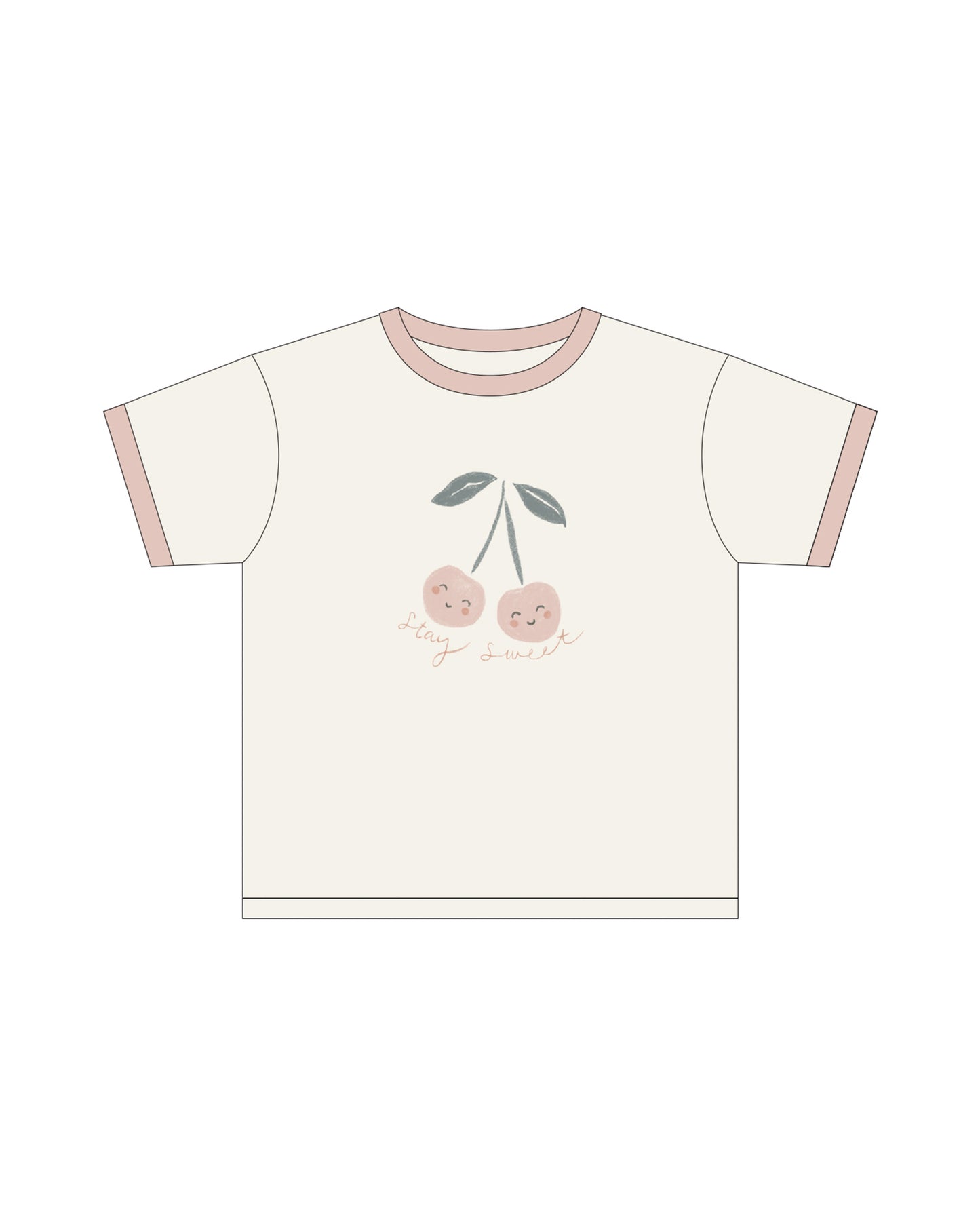 Quincy Mae RINGER TEE Cherry - Persnickety Shop