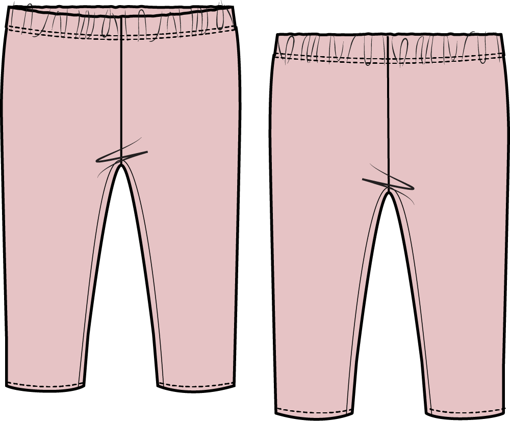 PREORDER Angel Dear Solid Veiled Pink Rib - Legging