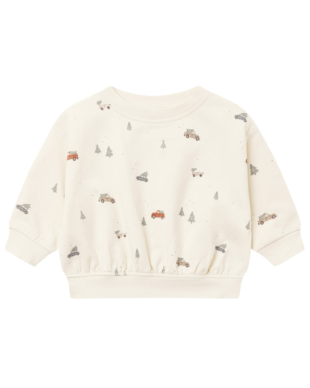 Quincy Mae RELAXED FLEECE SWEATSHIRT HOLIDAY DRIVE