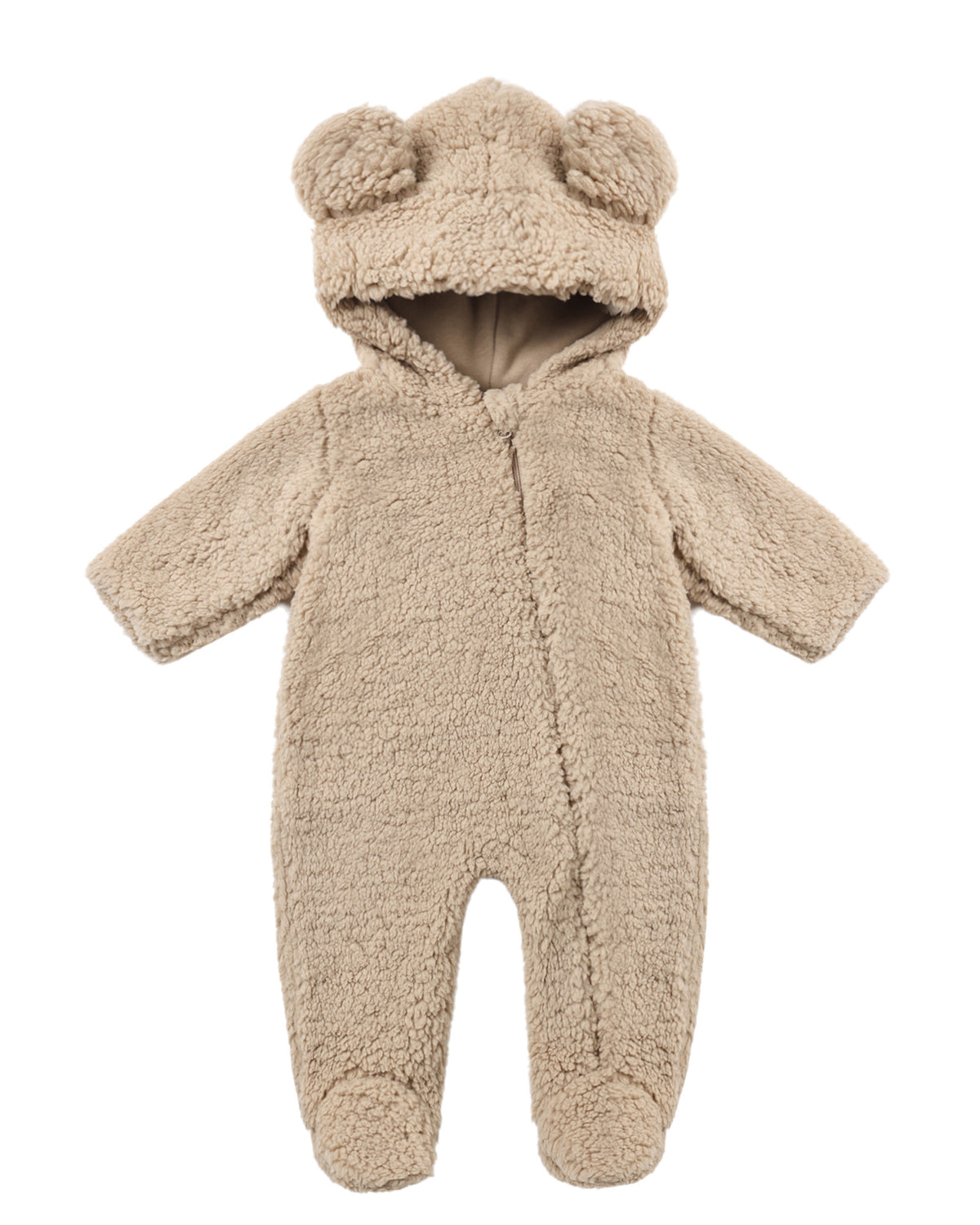 QUINCY MAE BEAR JUMPSUIT LATTE