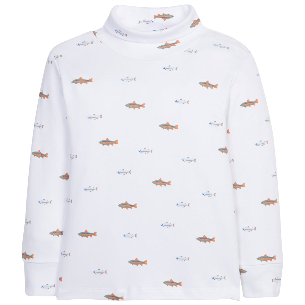 Little English Printed Turtleneck - Fish