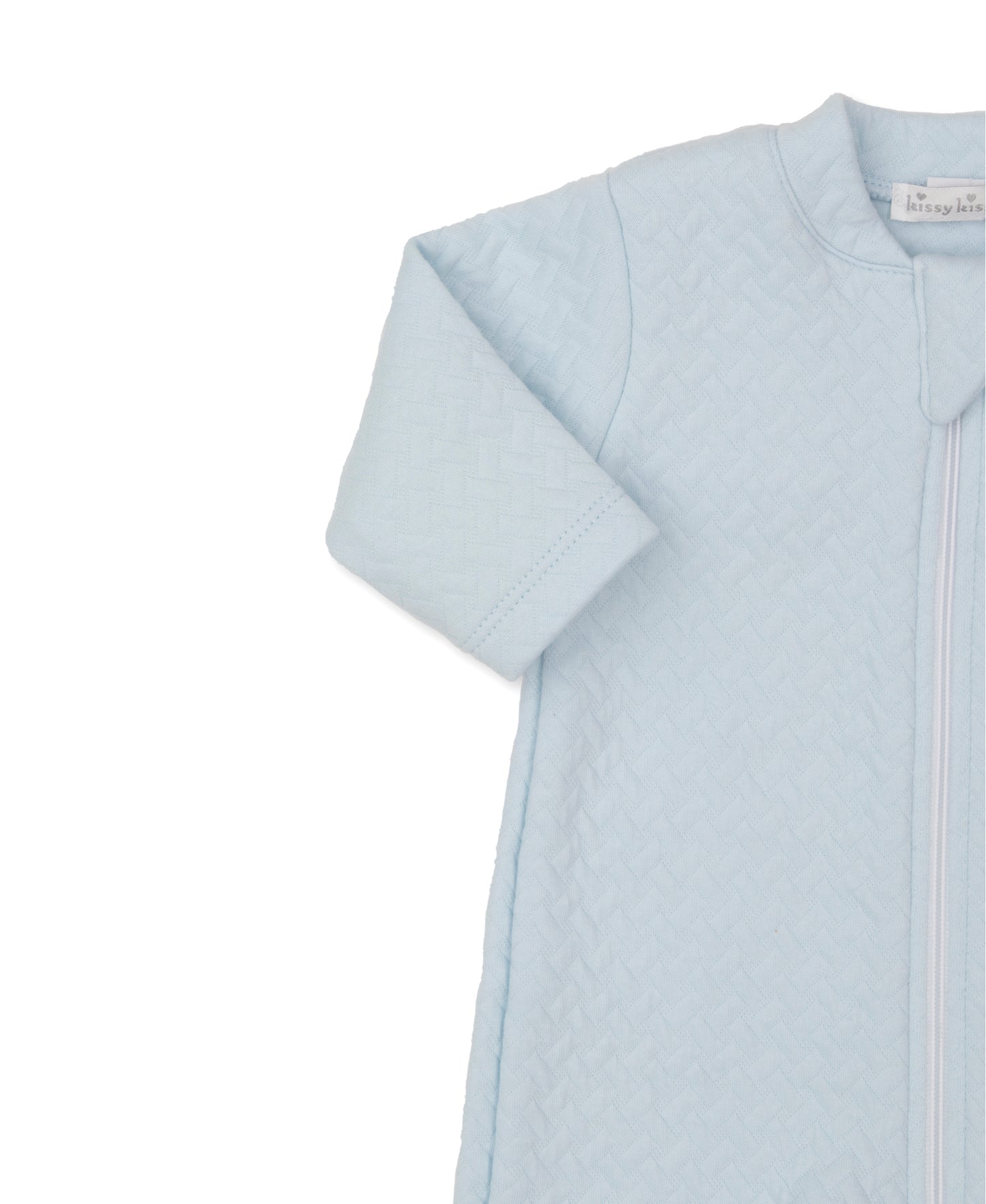Kissy Kissy jacquard footie w/ zip