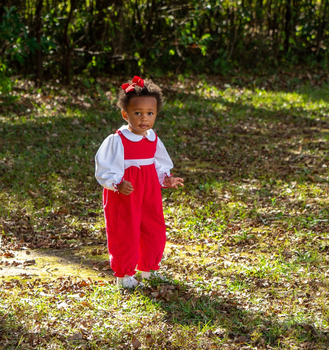 Lullaby Set Rosie Romper - High Point Red Corduroy
