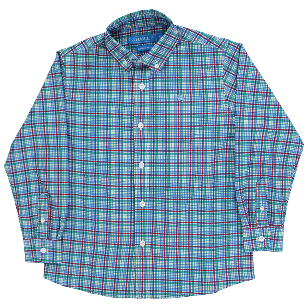 PRE-ORDER Bailey Boys PERFORMANCE BUTTON DOWN SHIRT-CABIN PLAID