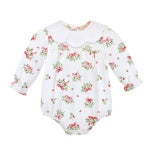 Mistletoe Kisses Printed Pima Bubble with Scalloped Collar – Baby Club Chic
