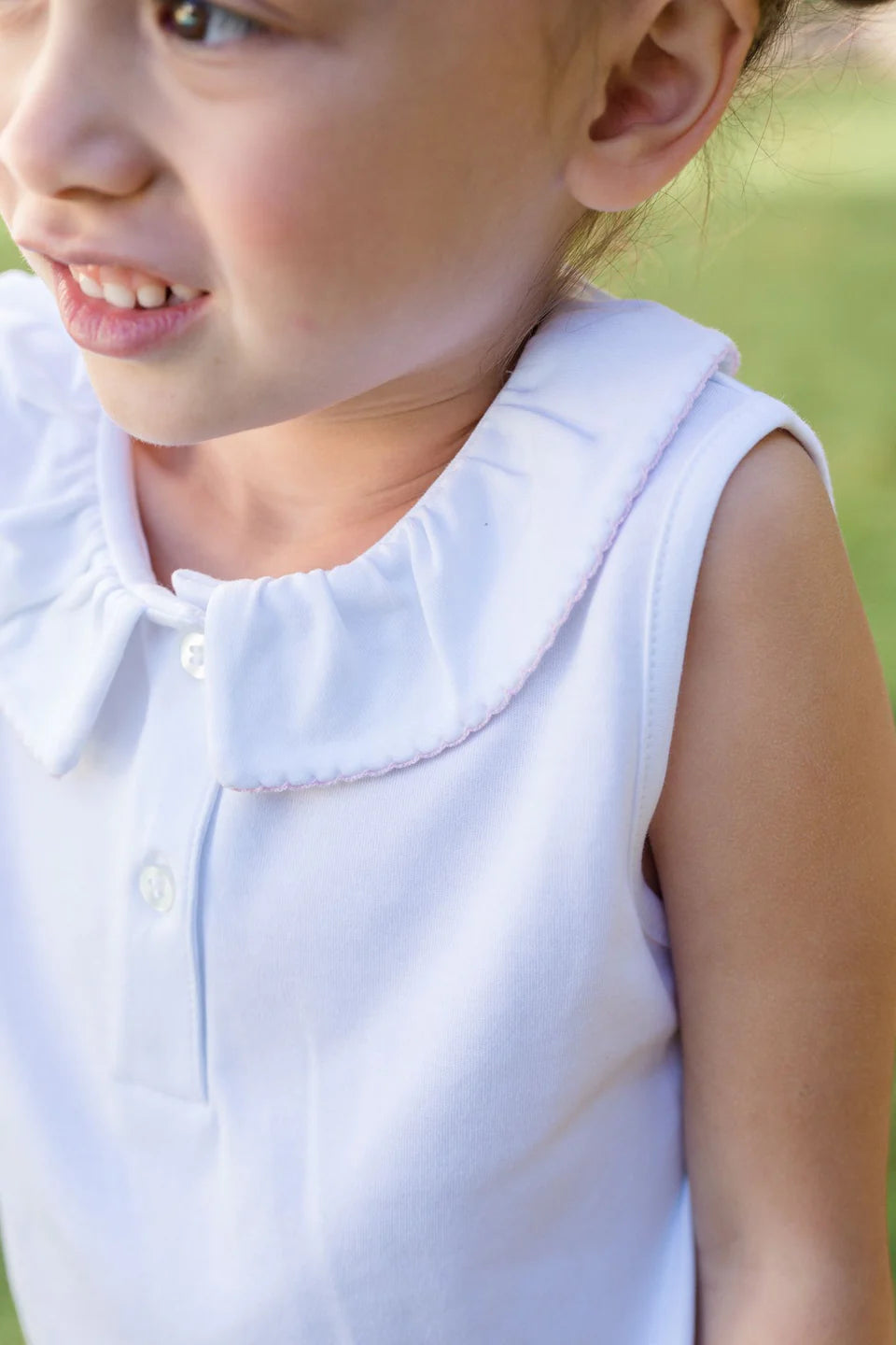 The Proper Peony Ruffled Peter Pan Sleeveless Shirt - Persnickety Shop