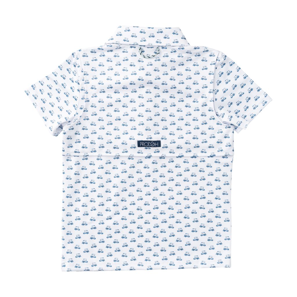 PRE ORDER PRODOH Boys' Short Sleeve Pro Performance Polo Golf Cart Print - Persnickety Shop