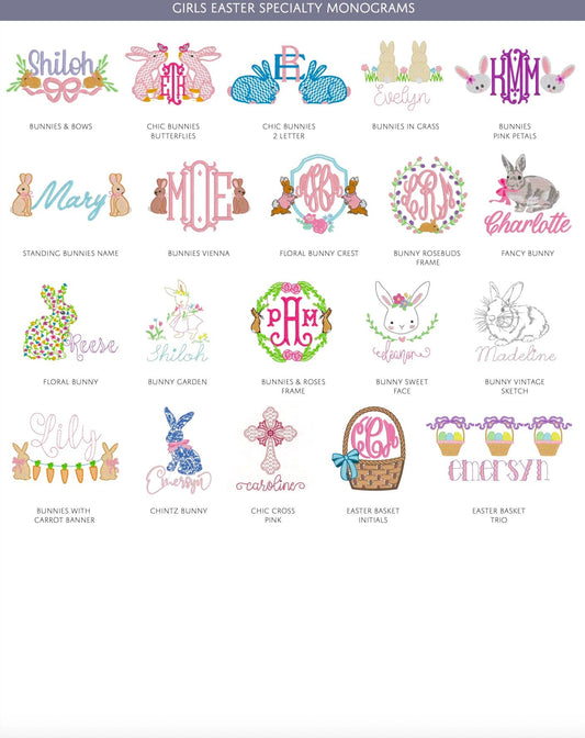 Girls Easter Specialty Monograms