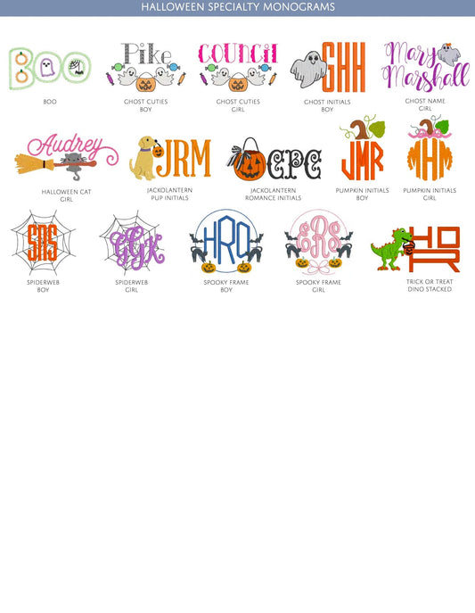 Halloween Specialty Monograms