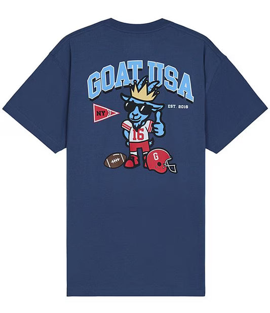 GOAT USA Football League T-Shirt: Navy