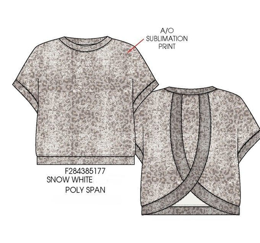 Paper Flower | Crossed Back Animal Print Top - Persnickety Shop