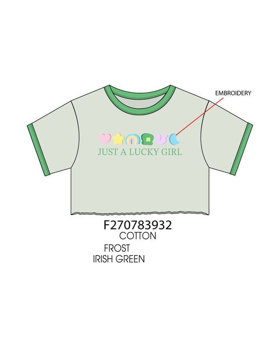 Paper Flower | Lucky Girl Embroidered Tee - Persnickety Shop