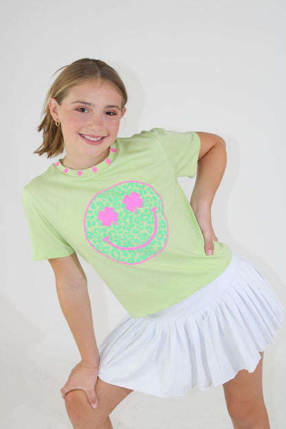 Paper Flower | Shamrock Smiley Face Graphic Tee - Persnickety Shop