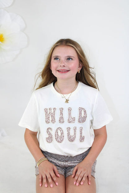 Paper Flower | Leopard Lace Applique Tee - Persnickety Shop