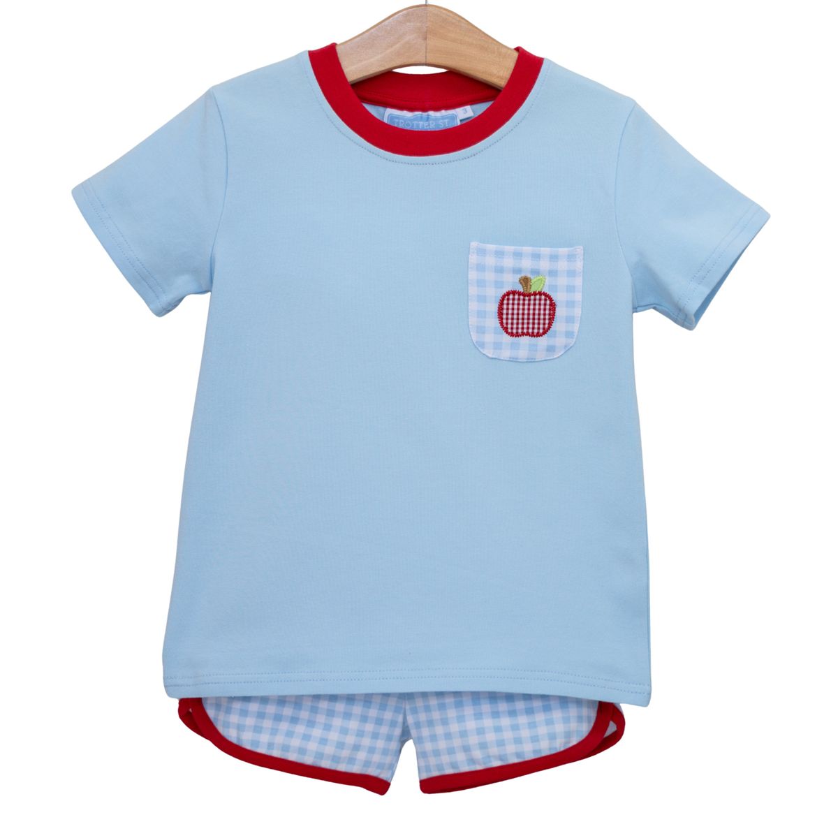 PREORDER: Trotter Street Kids Apple Trio Short Set