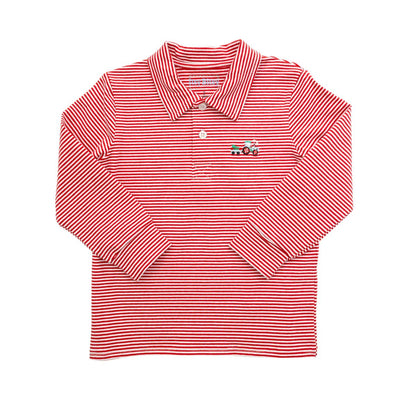 Itsy Bitsy Boys Christmas Tractor Polo