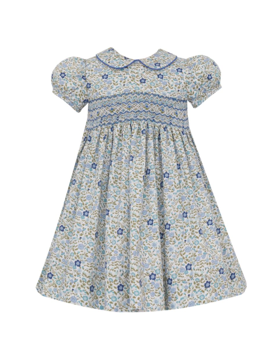 Claire & Charlie Navy Blue multi liberty floral float dress - Persnickety Shop