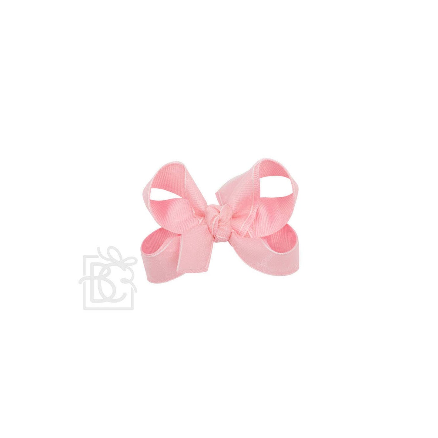 LAYERED ORGANZA/GROSGRAIN BOW ON CLIP: 5.5" Huge - 2.25" Ribbons on Alligator Clip / WHITE