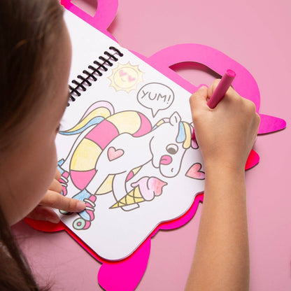 SUPER COLORING & STICKER BOOK - UNICORN