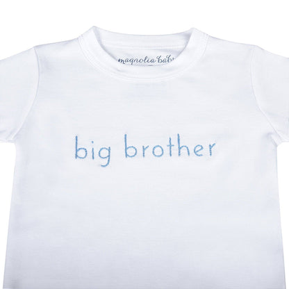 Big Sister Embroidered Long Pajamas: 9/12M - Persnickety Shop