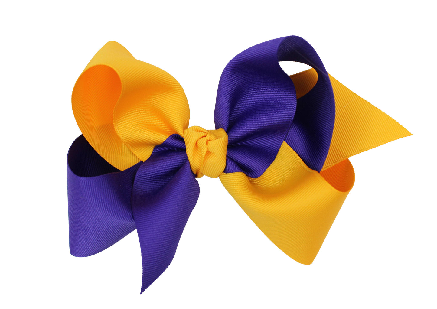 COLLEGIATE CRISSCROSS BOWS: WHITE/ CRANBERRY / 6.5" JUMBO