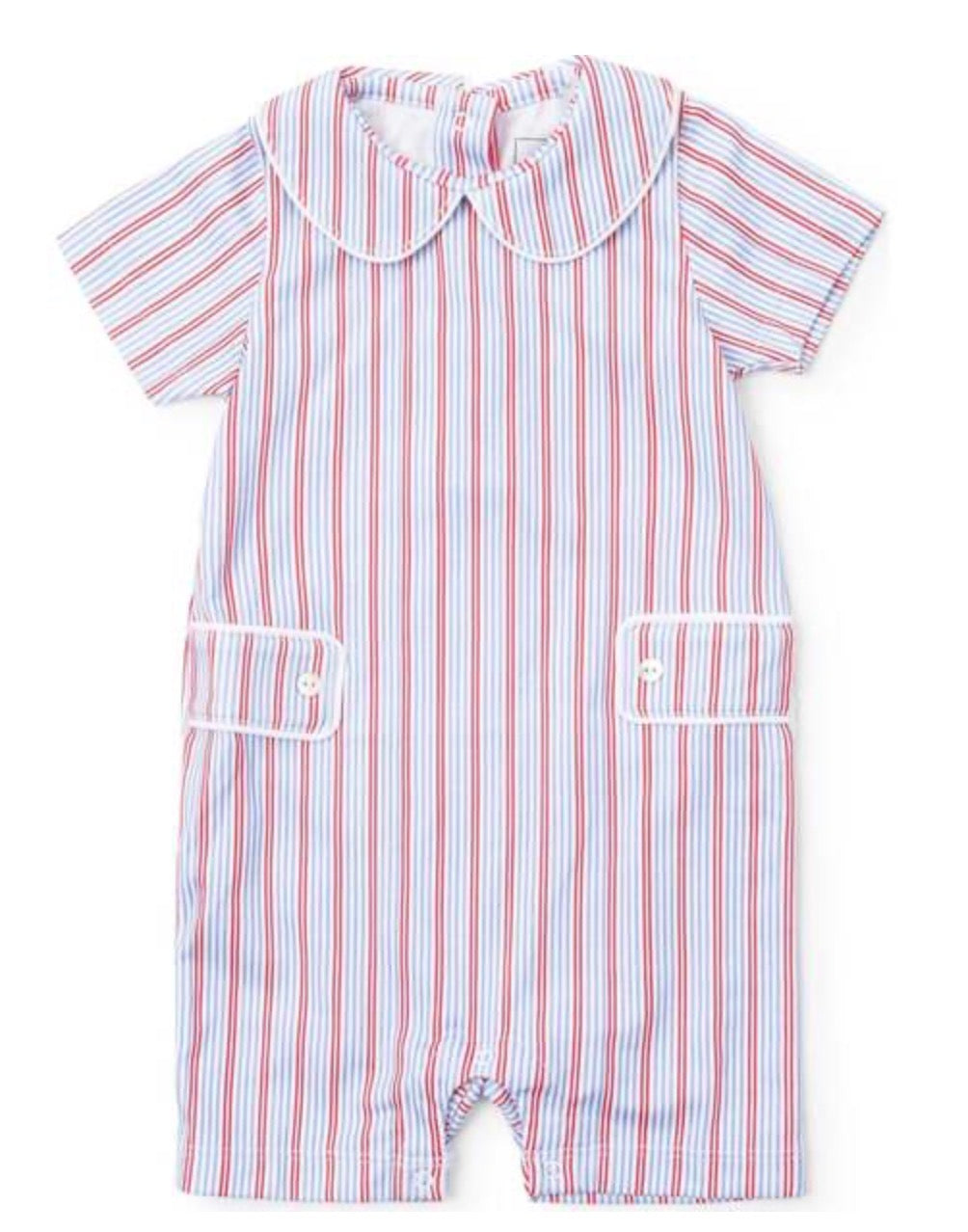 Lila & Hayes Henry Boys' Pima Cotton Shortall - Liberty Stripe - Persnickety Shop