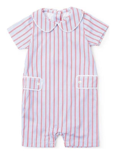 Lila & Hayes Henry Boys' Pima Cotton Shortall - Liberty Stripe - Persnickety Shop