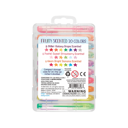 Ooly Mini Doodlers Fruity Scented Gel Pens - Set of 20